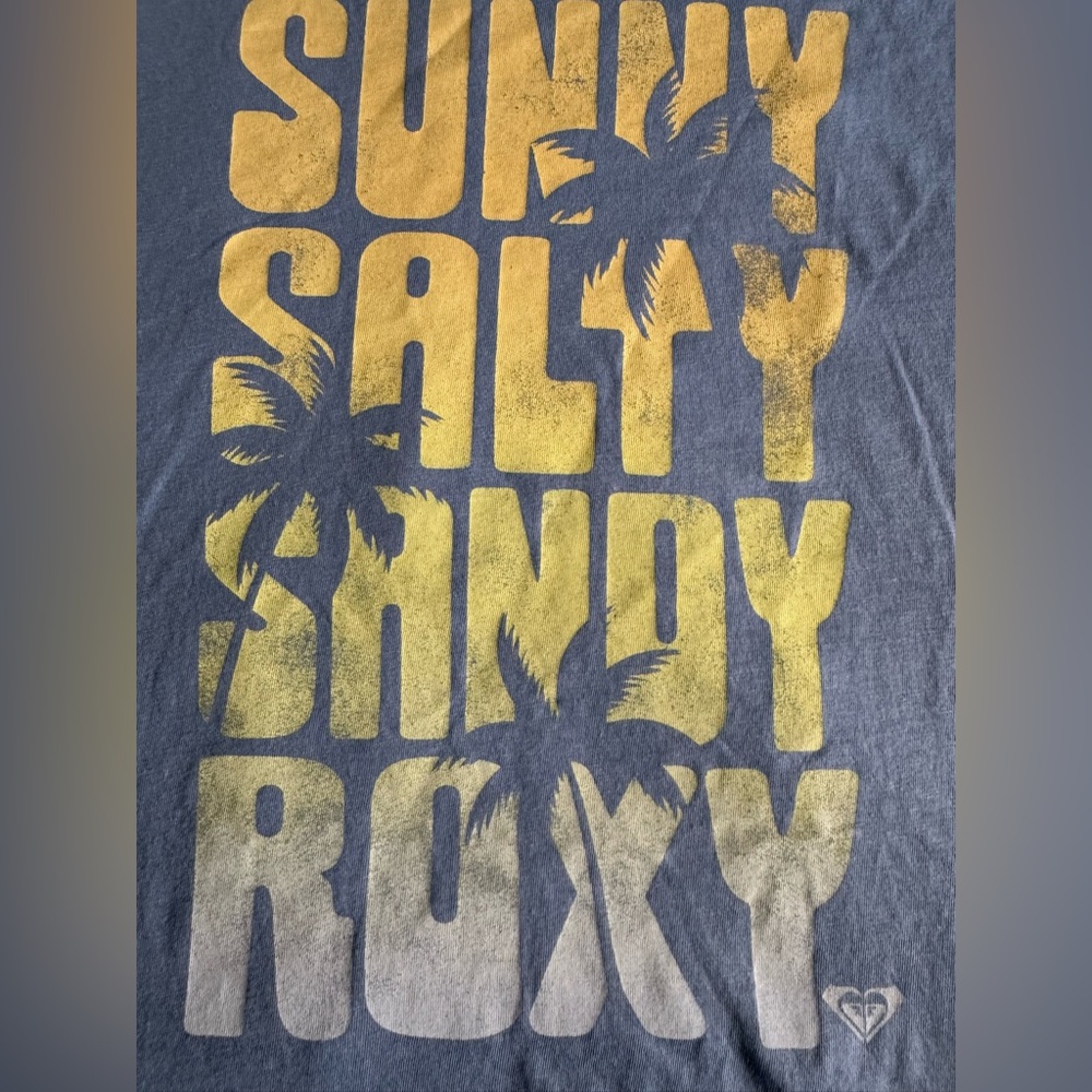 Roxy Sunny Salty Sandy Blue Tee - Picture 4 of 7